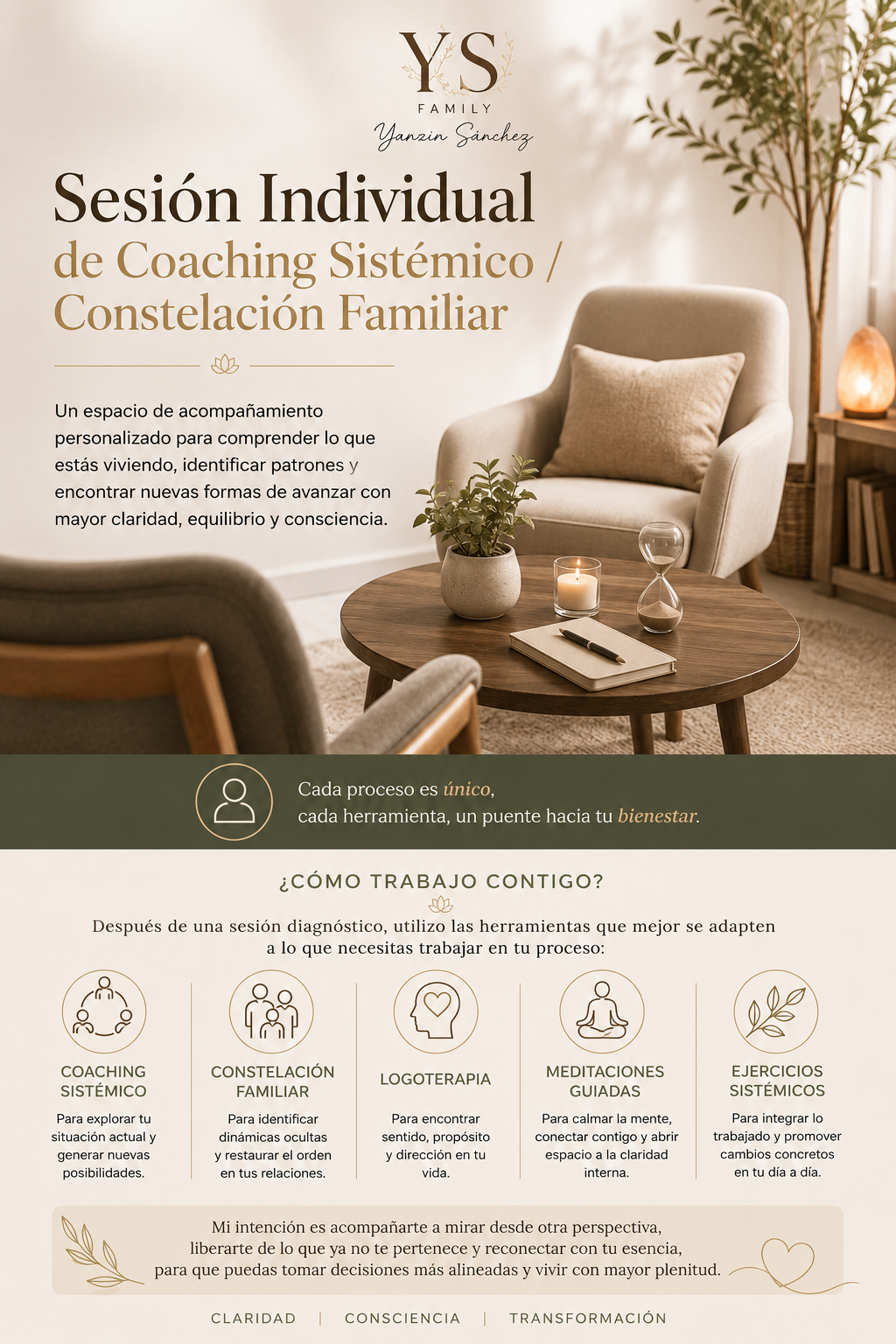 Sesión Individual de Coaching Sistémico / Constelación Familiar